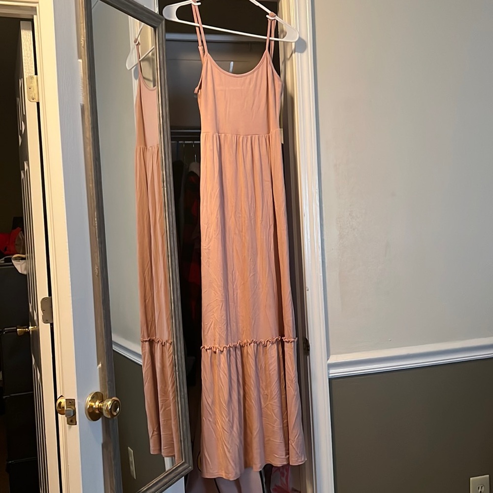 Boho blush maxi dress